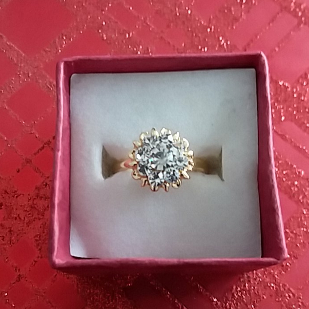 Gold plated adjustable ring